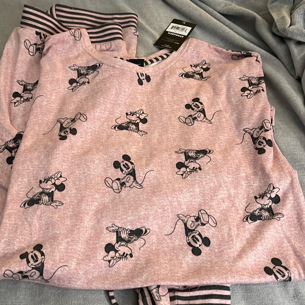 Minnie Mouse and Mickey Mouse pajamas